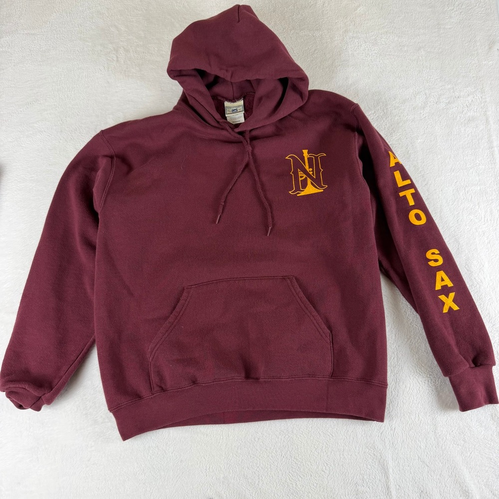 Lee Vintage Heavyweight Hoodie Maroon Mens Medium Band Vintage Sweatshirt 90s